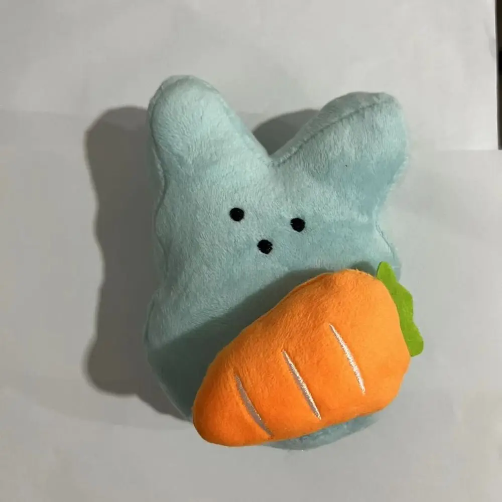 

Cartoon Holding Carrot Easter Bunny Plush Doll Simulation Fluffy Easter Rabbit Plush Toys Soft 12cm Cute Animal Doll Easter