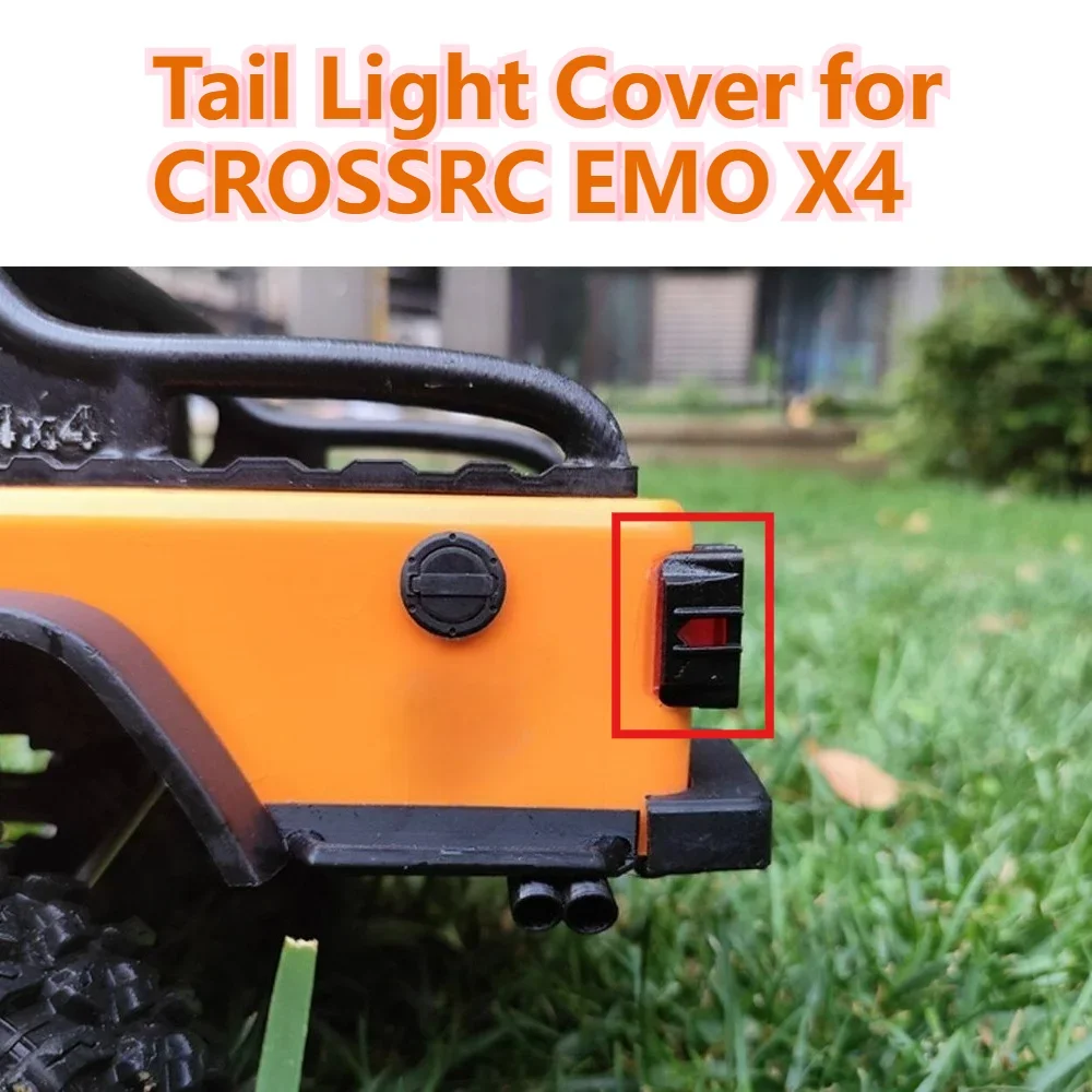 RC Off Road Crawler Simulation Upgrade Accessory 1/8 Scale custom size for CROSSRC EMO X4 Rear Light Housing Decor Mood Parts