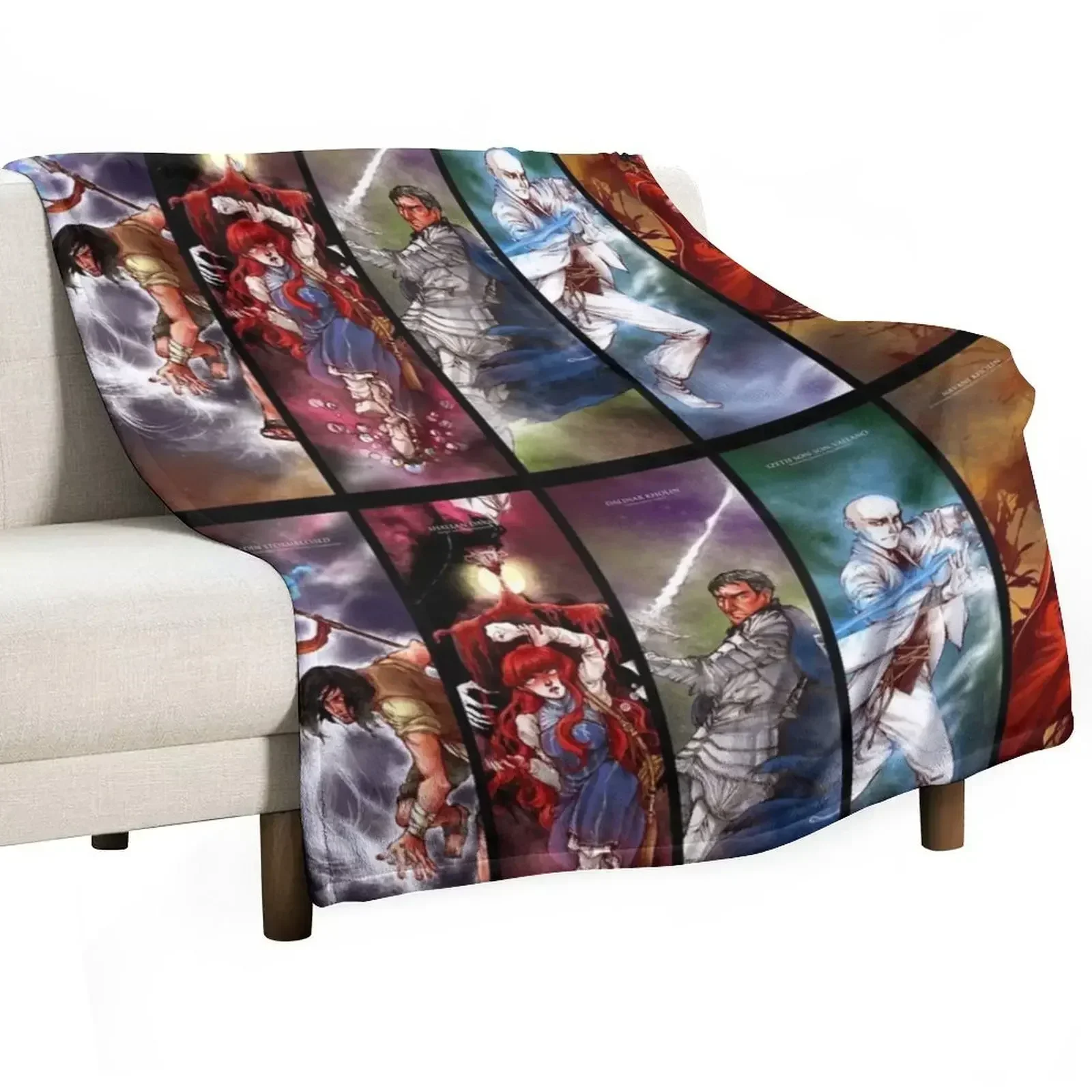 The Stormlight Archive Epic Fantasy Novel 2022 By Brandon Sanderson Character Fanart Collage Throw Blanket Thermal Blankets