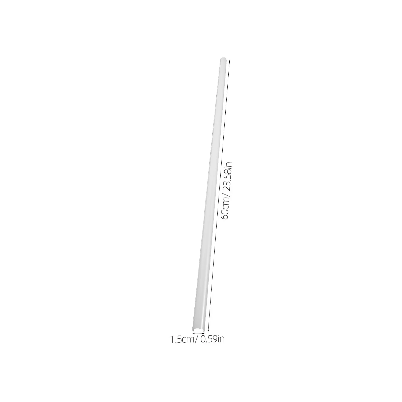 LED Light Strip Channel 23.6x0.6inch Plastic Tube Lamp Shade Cover LED Strip Light Diffuser Cover for Home Office