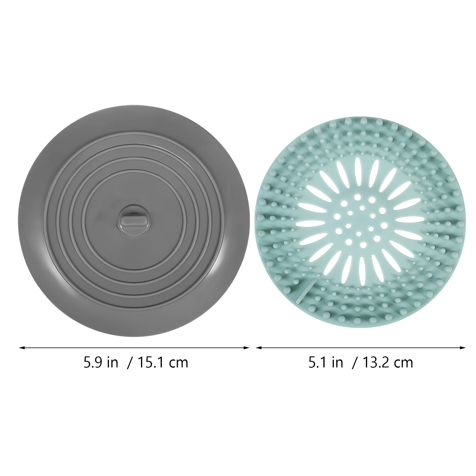 

4pcs Strainers Stoppers Kit Bath Tub Hair Catchers Flat Plugs Durable Silicone Easy Install Kitchen Bathroom Supplies Bathtub