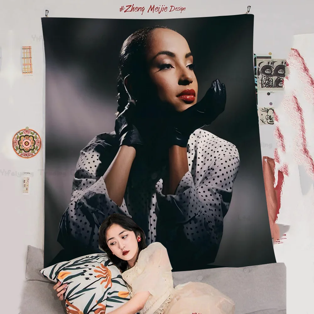 Sade Singer Adu Cartoon Tapestry Art Science Fiction Room Home Decor Wall Hanging Sheets