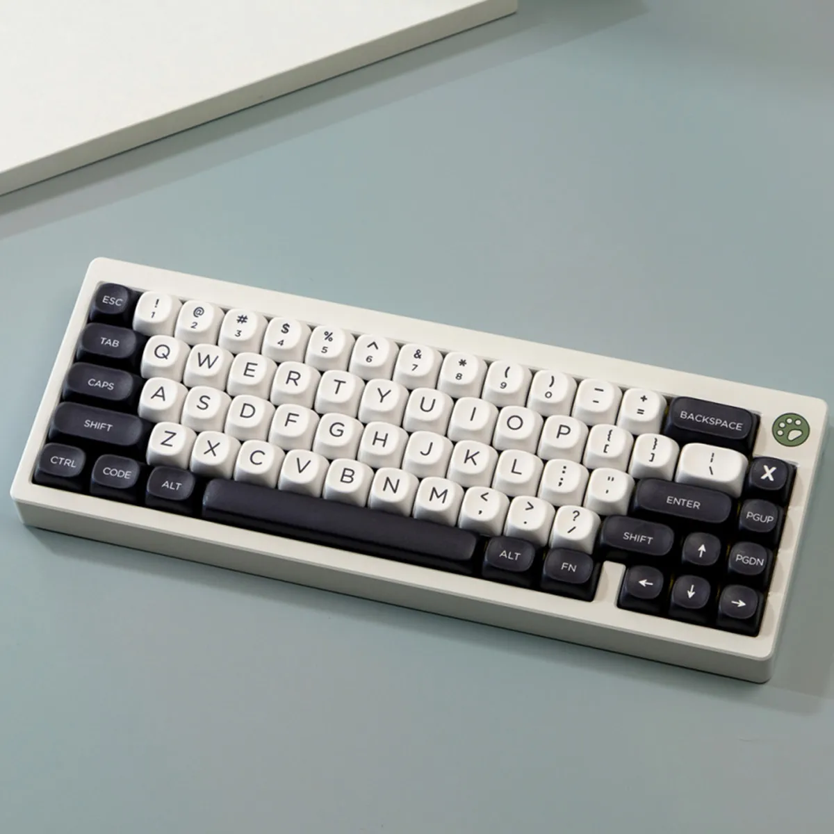 Imagem -03 - Mea Minimalista Preto e Branco 129 Teclas Pbt Material Moa Perfil Corante Sublimação Keycaps Conjunto para mx Switch Gk75 Gk96 Teclado