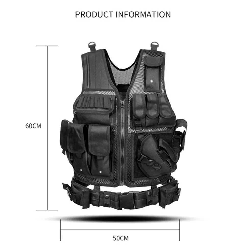 600D Nylon Plate Carrier Tactical Vest Outdoor Hunting Protective Adjustable MODULAR Vest Airsoft Combat Accessories Security