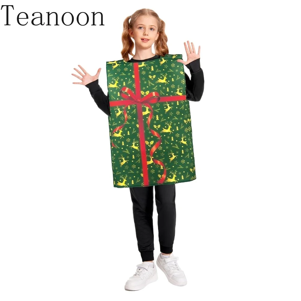Тенон необычная рождественская подарочная коробка косплей костюм для взрослых мальчиков и девочек карнавальная маскировка одежда унисекс праздничный костюм Пурим праздничная одежда