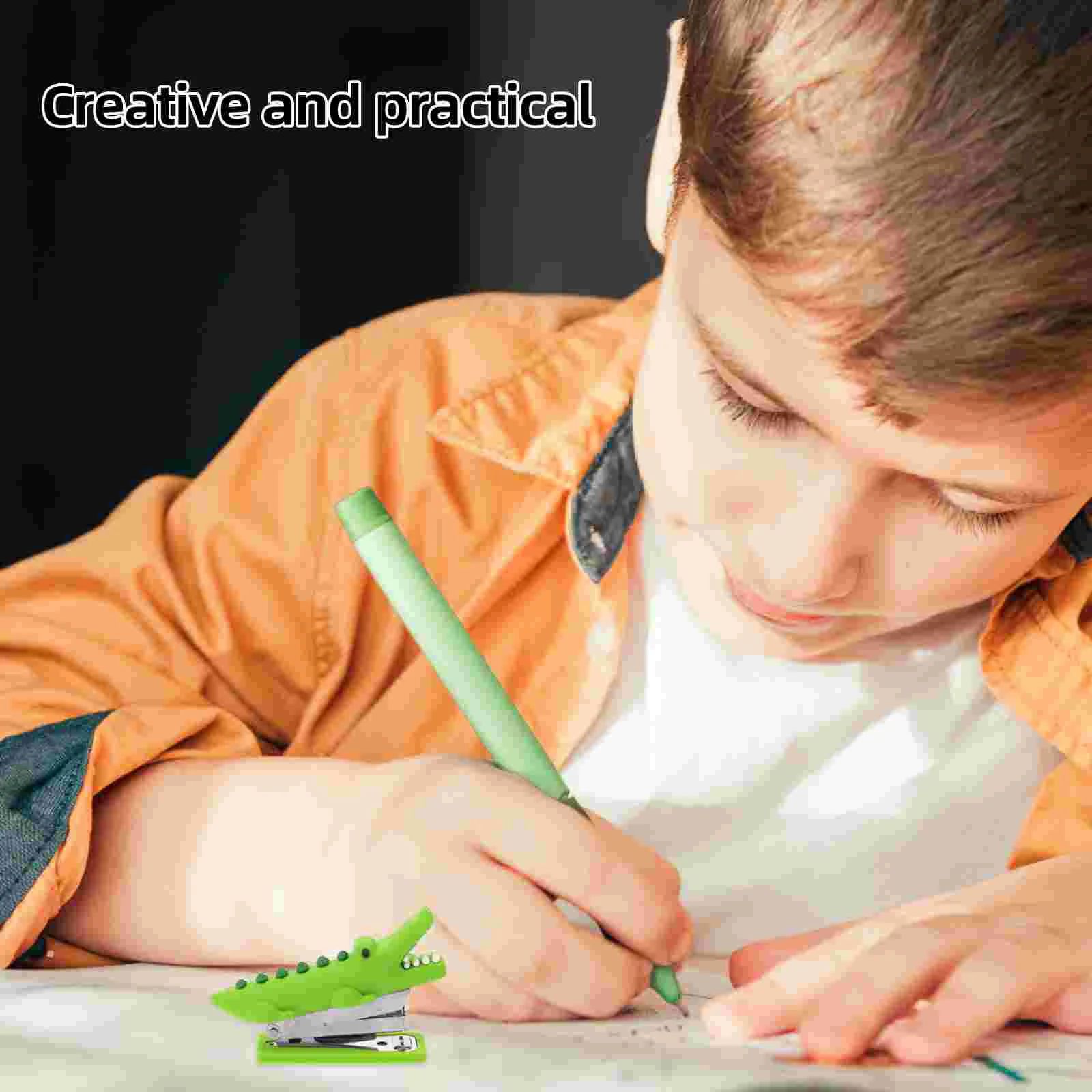 Mini Stapler Handheld Book Office Small Cute Decorative Home Accessory for Desk Stationery