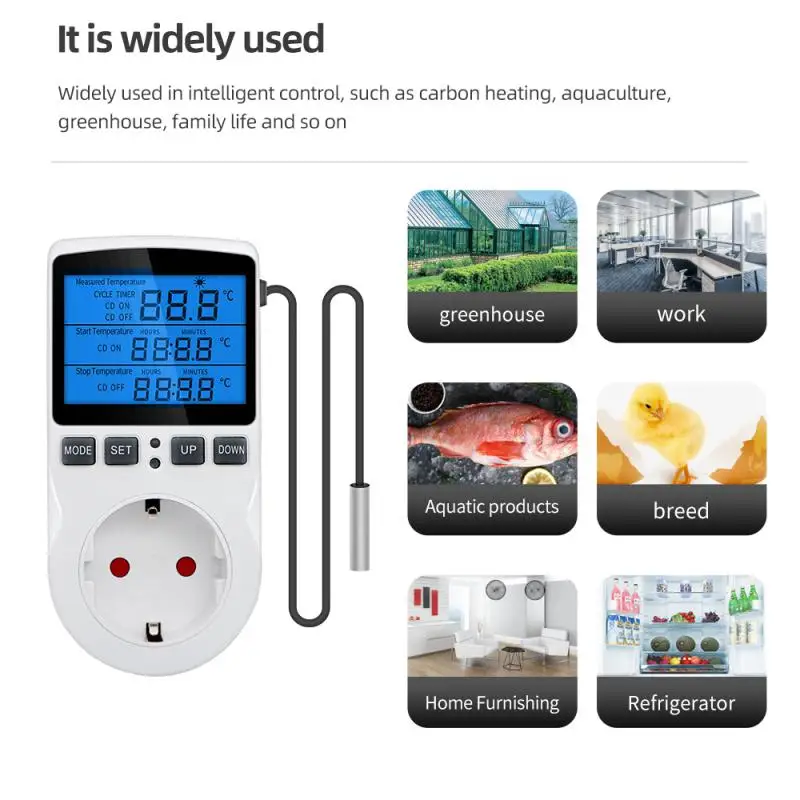 Xiaomi Timer Socket Thermostat Multi-Function Temperature Controller Outlet With Timer Switch Sensor Probe Heating Cooling