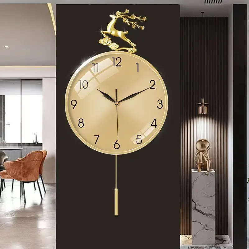 &c 38X77CM European-style Minimalist Silent Wall Clock Suitable for Living Room and Bedroom Dropshipping DDP