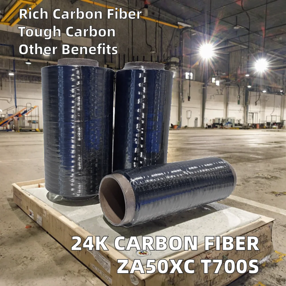 12K 24K T700S durable carbon fiber material, lightweight high toughness fiber for consumer electronics component making