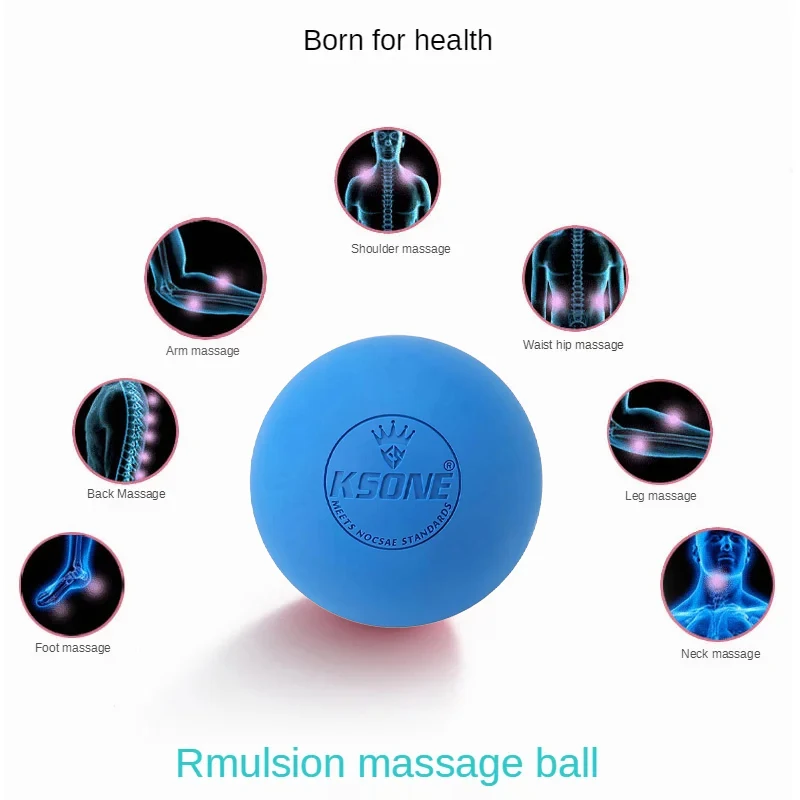 Rubber Fascia Massage Ball Yoga Fitness Muscle Relaxation Pain Relief Healt Care Portable Physiotherapy Lacrosse Massage Ball