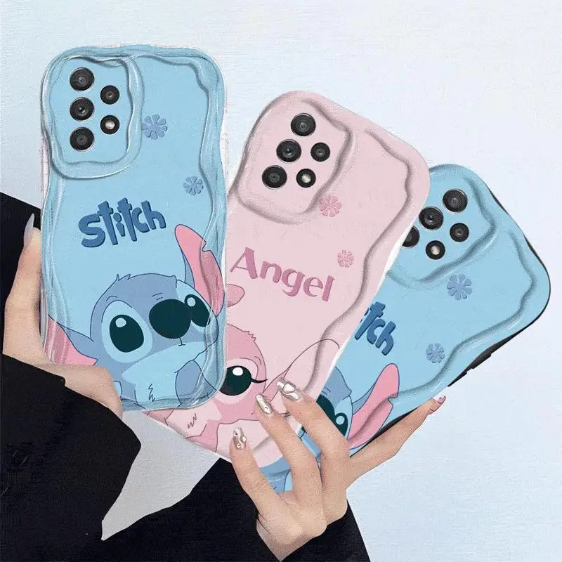 Disney Stitch  Pink For Samsung Galaxy A21s A50 A51 A71 A30 A31 A11 A10 A20 A02s A03 A04 A05 A04s A05s fundas Soft Phone Case