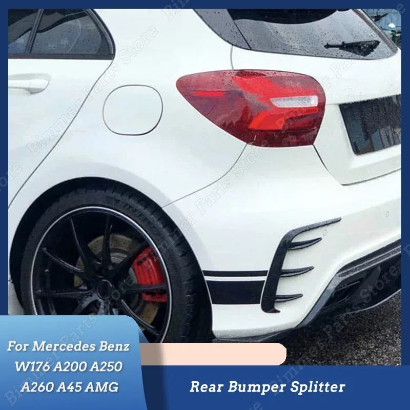 New Rear Bumper Spoiler Air Knife Anti-collision Bumper Guard ABS Car Accessories For Mercedes Benz W176 A200 A250 A260 A45 AMG