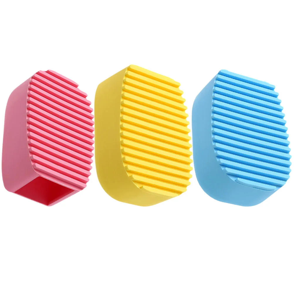 

3Pcs Silicone Clothes Washing Brush Handheld Washboard Multipurpose Laundry Scrubbing Cleaner for Stain Removal Tile Window Shoe