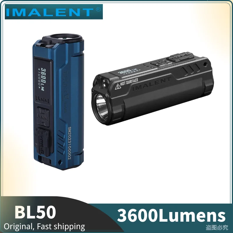 imalent-bl50-torcia-edc-protettiva-da-3600-lumen-tipo-c-ricaricabile-bulit-in-batteria-da-3000-mah-luce-uv-e-led-bianco