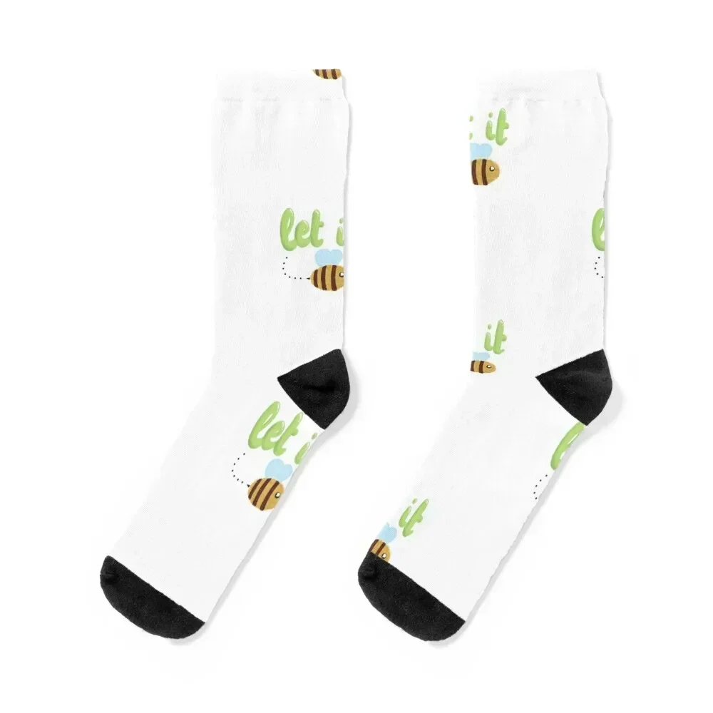 

Let it bee Socks Wholesale funny sock Men's cotton Socks Women Men's funny sock warm winter gym Luxury Woman Socks Men's