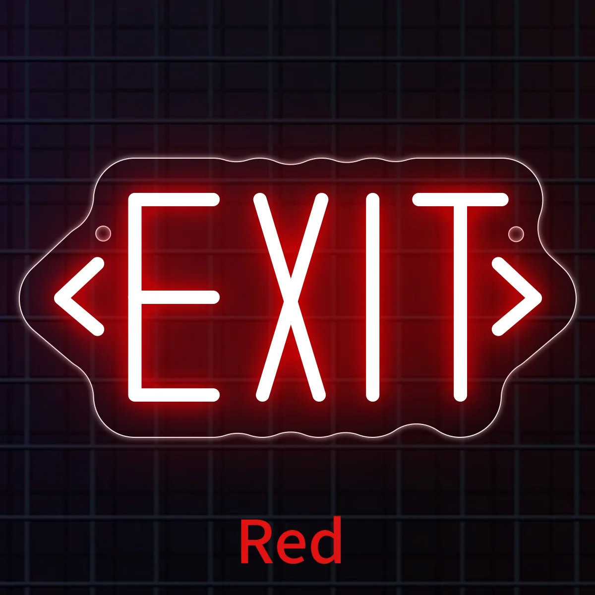 USB-Powered LED Neon EXIT Sign with Floral Design - Easy to Install, Energy-Saving Wall Decor for Weddings, Birthdays, Parties
