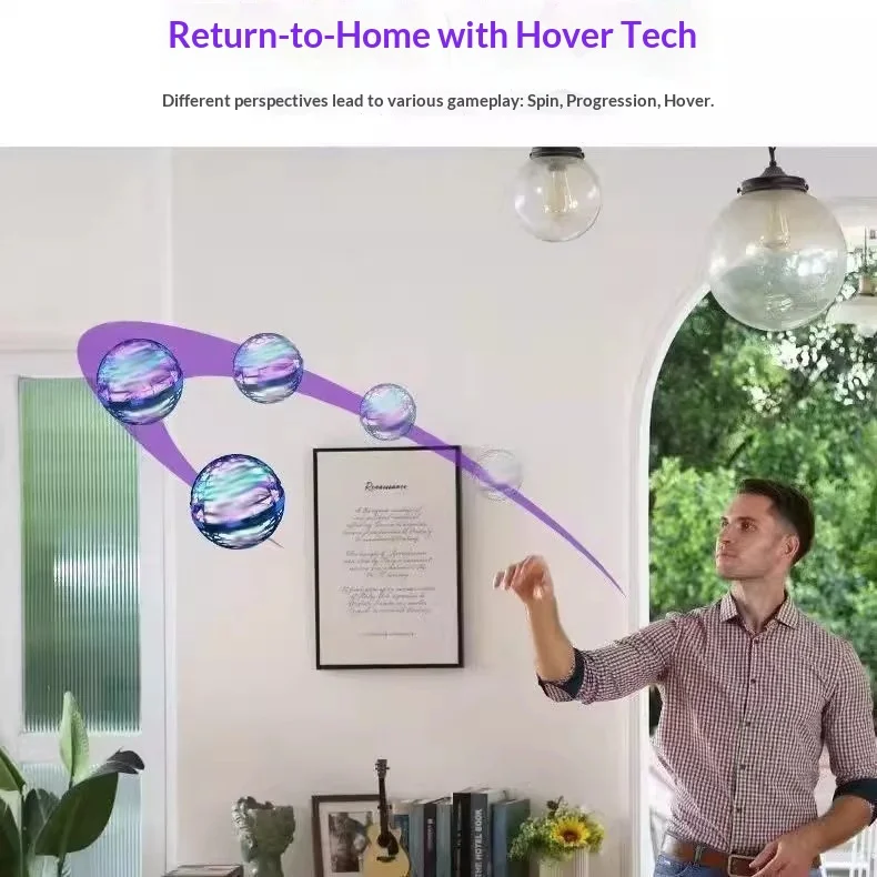 Intelligent Induction Ufo Spinning Flying Ball Glowing Cool Remote Control Flying Disc Gyroscope Children'S Toy Boy Magic Ball