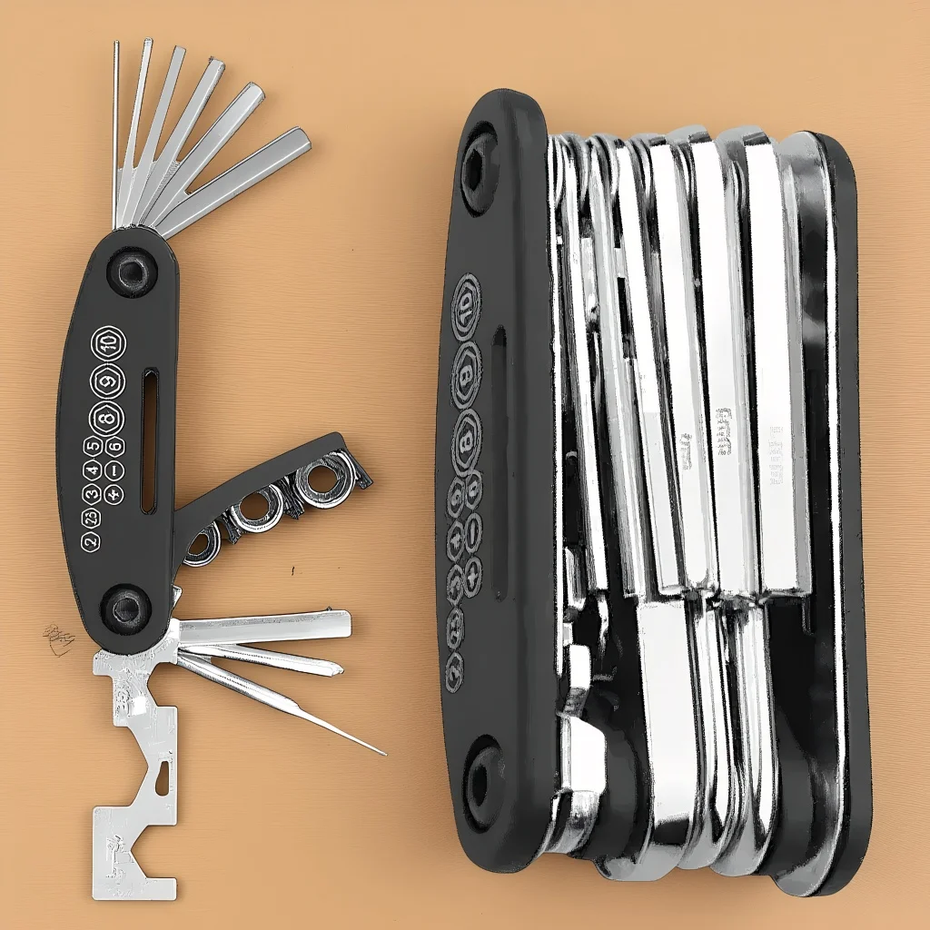 Kit multiferramentas de ciclismo 16 em 1 durável - Ferramenta ergonômica de reparo de bicicletas com chave sextavada para bicicletas de estrada e montanha