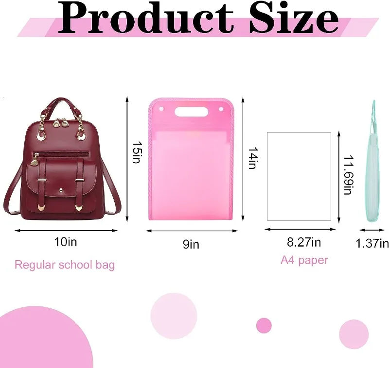 Expanding File Bag Pockets Accordion Bags Multi-Layer 13-Compartment Vertical File Paper Storage Bag A4 Folder Multi-Functional