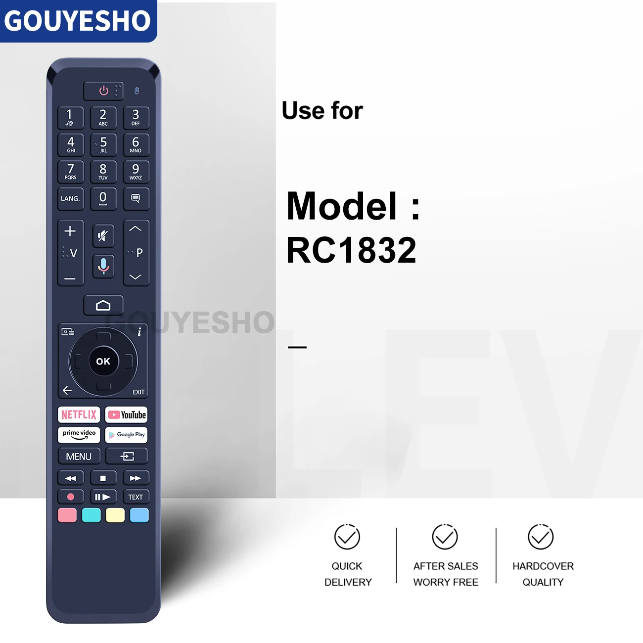 New Voice Remote Control for Panasonic Tx-55lx650e 43LX650E 24LSW484 DAEWOO 43DM72UA Medion RC1832 LED Smart TV