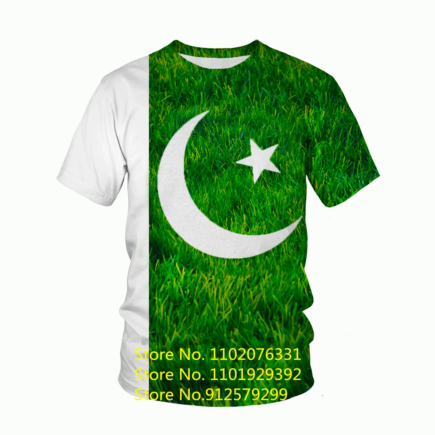 Pakistan Flag 3D Print T Shirt Fashion Casual Short Sleeve O-Neck Sport Harajuku Tee Shirt