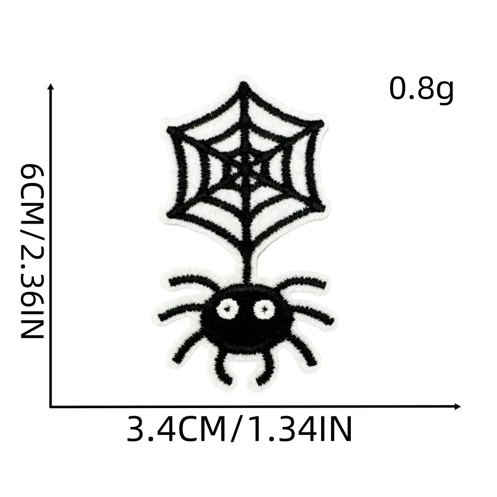 Halloween Costume Embroidery Patches Iron-on For Clothing  Kids Spider Bat Ghost Pumpkin Cat Applique DIY Brooch Accessories