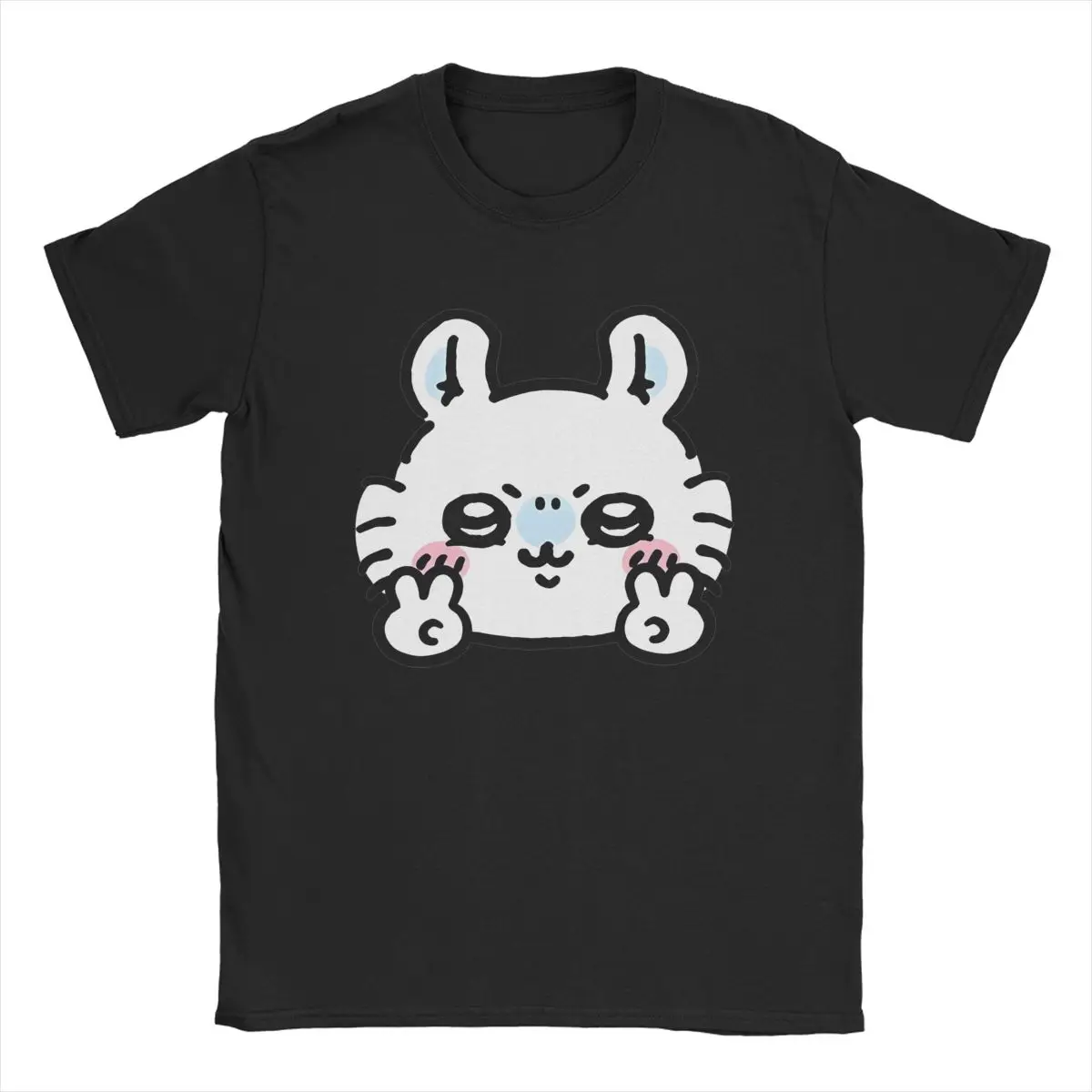 

Chiikawa Momo T Shirt for Men Cotton Funny T-Shirts Crew Neck Tees Short Sleeve Clothes Classic