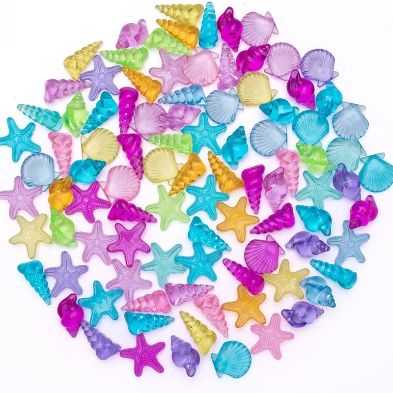 12Pcs Acrylic Gems Sea Animals Kids Treasure Birthday Party Favor Gifts Kinder Spielzeuge Juguetes Divertidos Para Niños