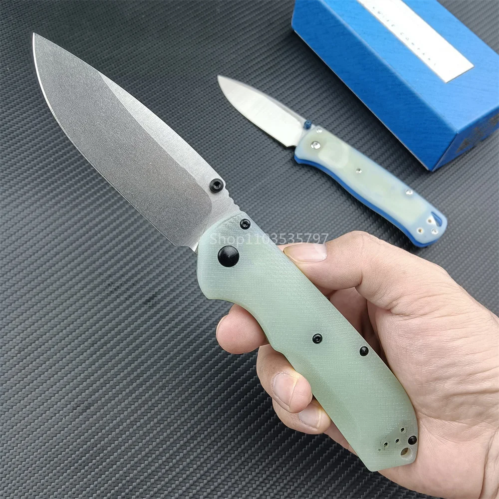 BM 535 Bugout 560 Freek G10 Handle Folding Pocket Knife Drop Point Satin Blade Self Defense Hunting EDC Outdoor Knives Gift