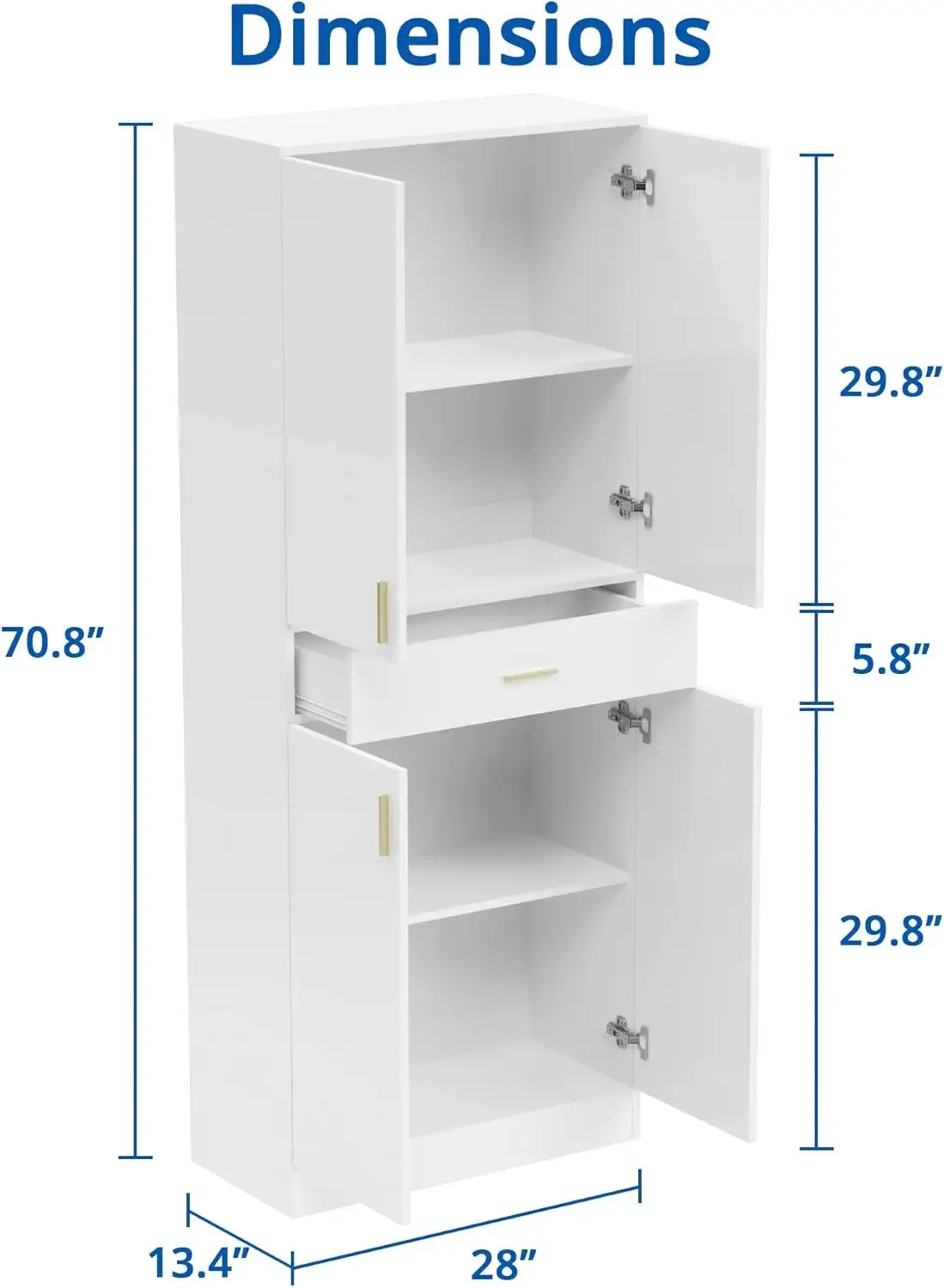 Cozy Castle Kitchen Pantry Storage Cabinet 71