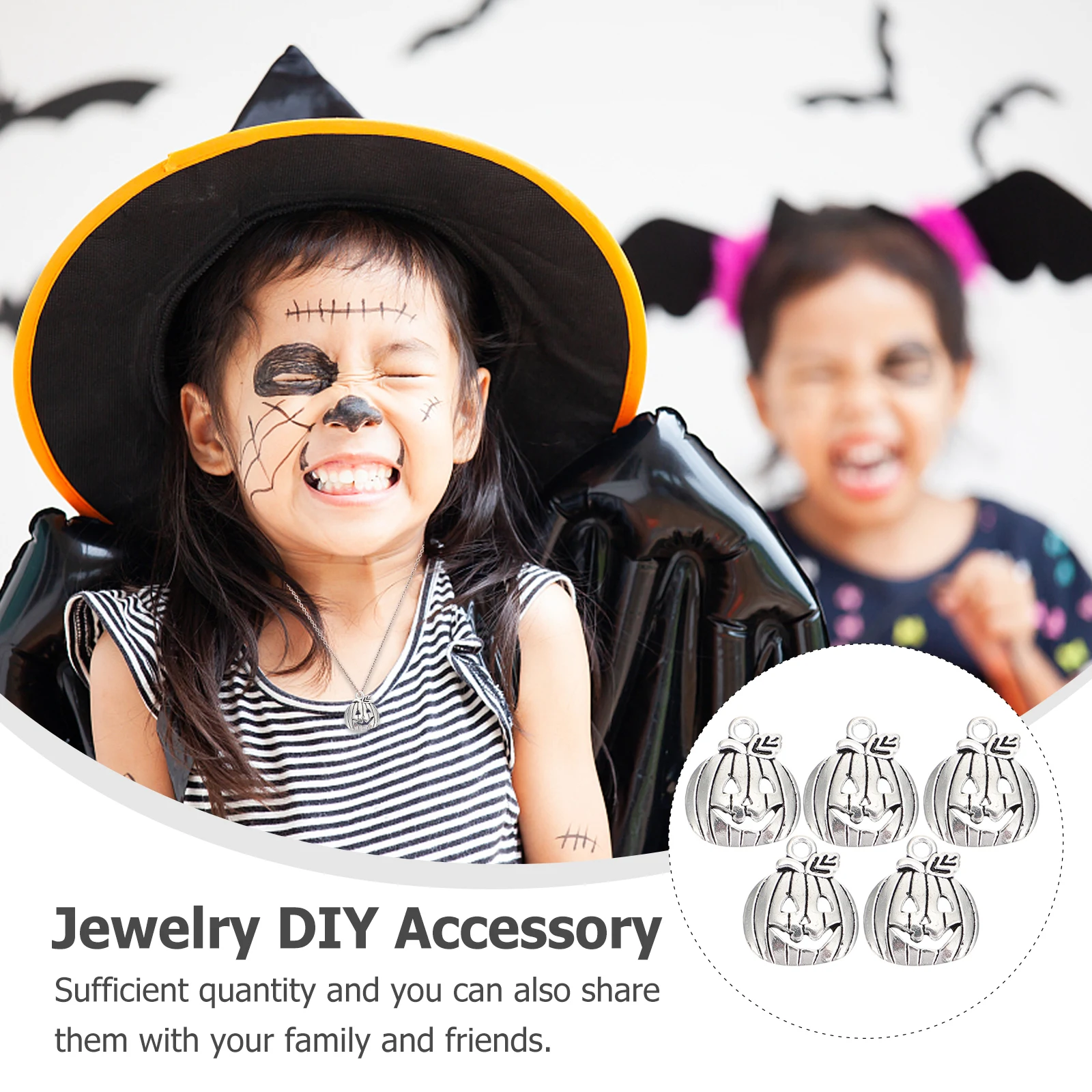 

100 Pcs Pumpkin Pendant Charms for Earring Making Decorations Amulet Decorative DIY Jewelry Accessories Pendants Alloy