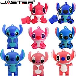 JASTER USB Flash Drives Cartoon Multi Style Cute Doll 64GB Blue 32GB Pink Gift Keychain 16GB Pen Drive Creative Holiday Gift