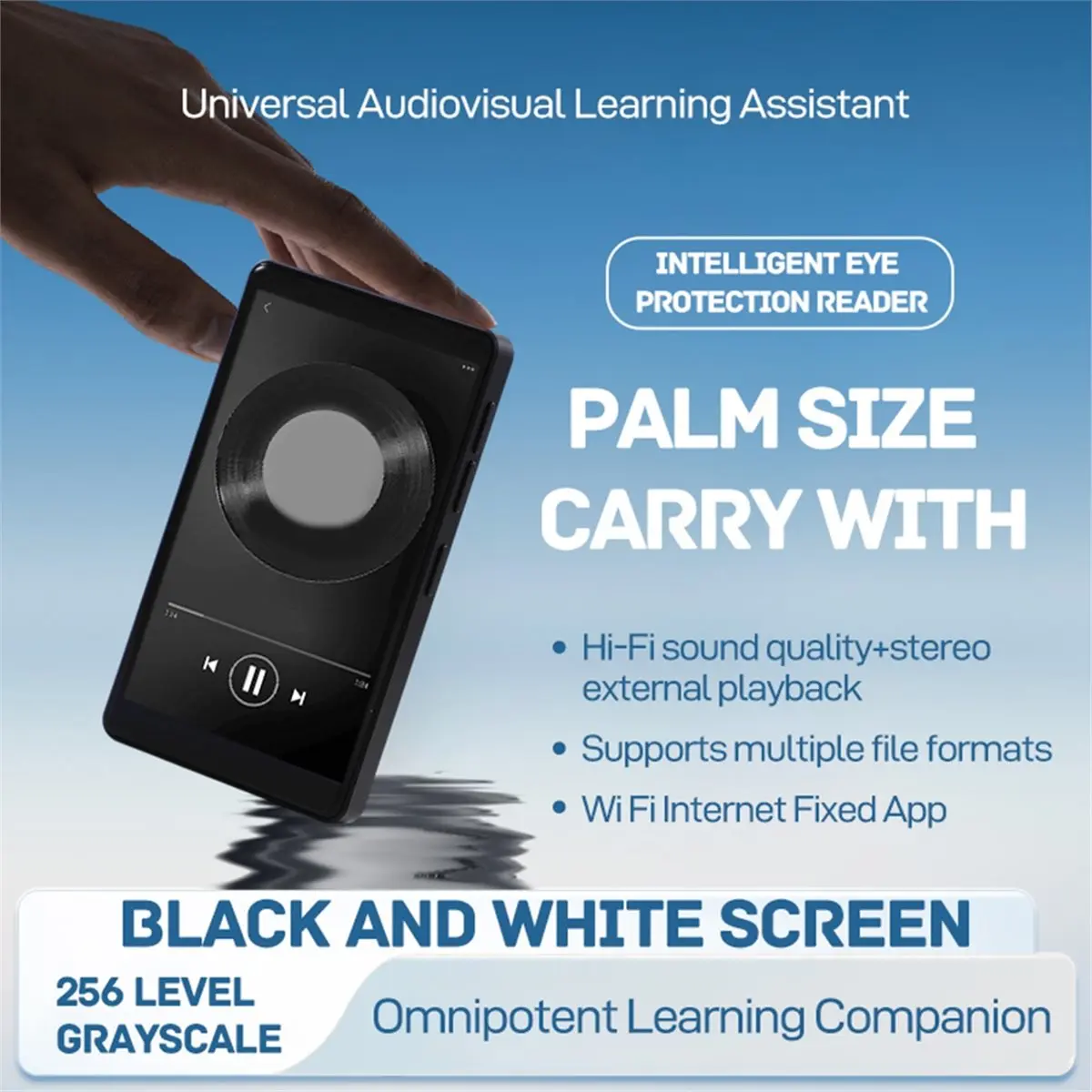 ★♠♥Y955A Hot Sale-Lntelligent Eye Protection Reader Grayscale Display Grayscale Black and White Screen Universal Audiovisual Lea
