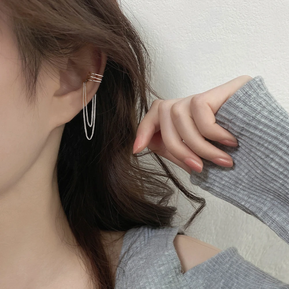 

Silver Dangle Earrings Sterling Tassel Statement for Women S925 Ringsfor Miss