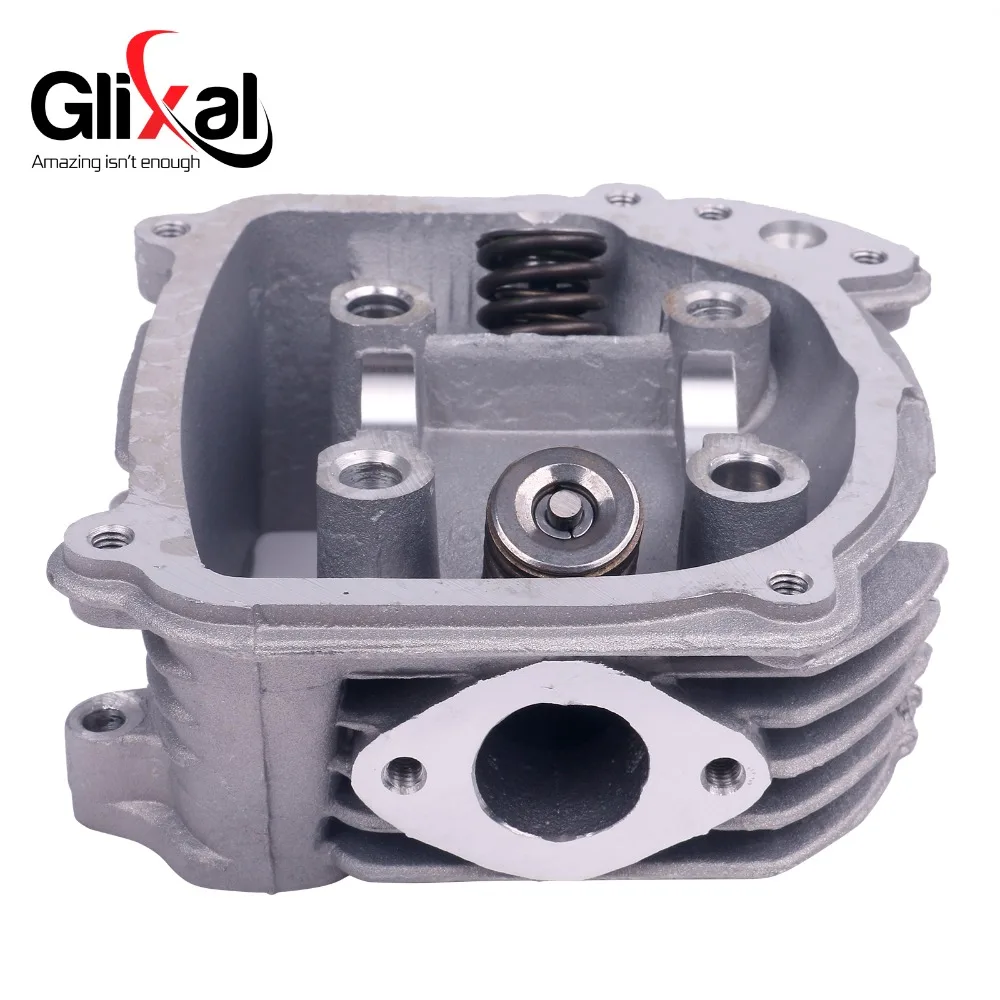 Glixal GY6 125cc Chinese Scooter Engine 52.4mm EGR Cylinder Head Assy with Valves for 4T 152QMI ATV Go Kart Buggy Moped Quad