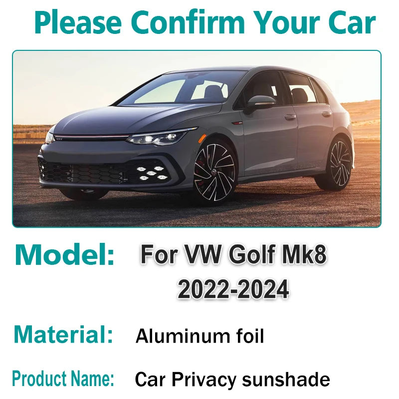 

Car Sun Shades For Volkswagen VW Golf8 Accessories MK8 Golf 8 hatch 2024-2022 Auto Side Window Shaby Sunshade Sun Visor Bodykits