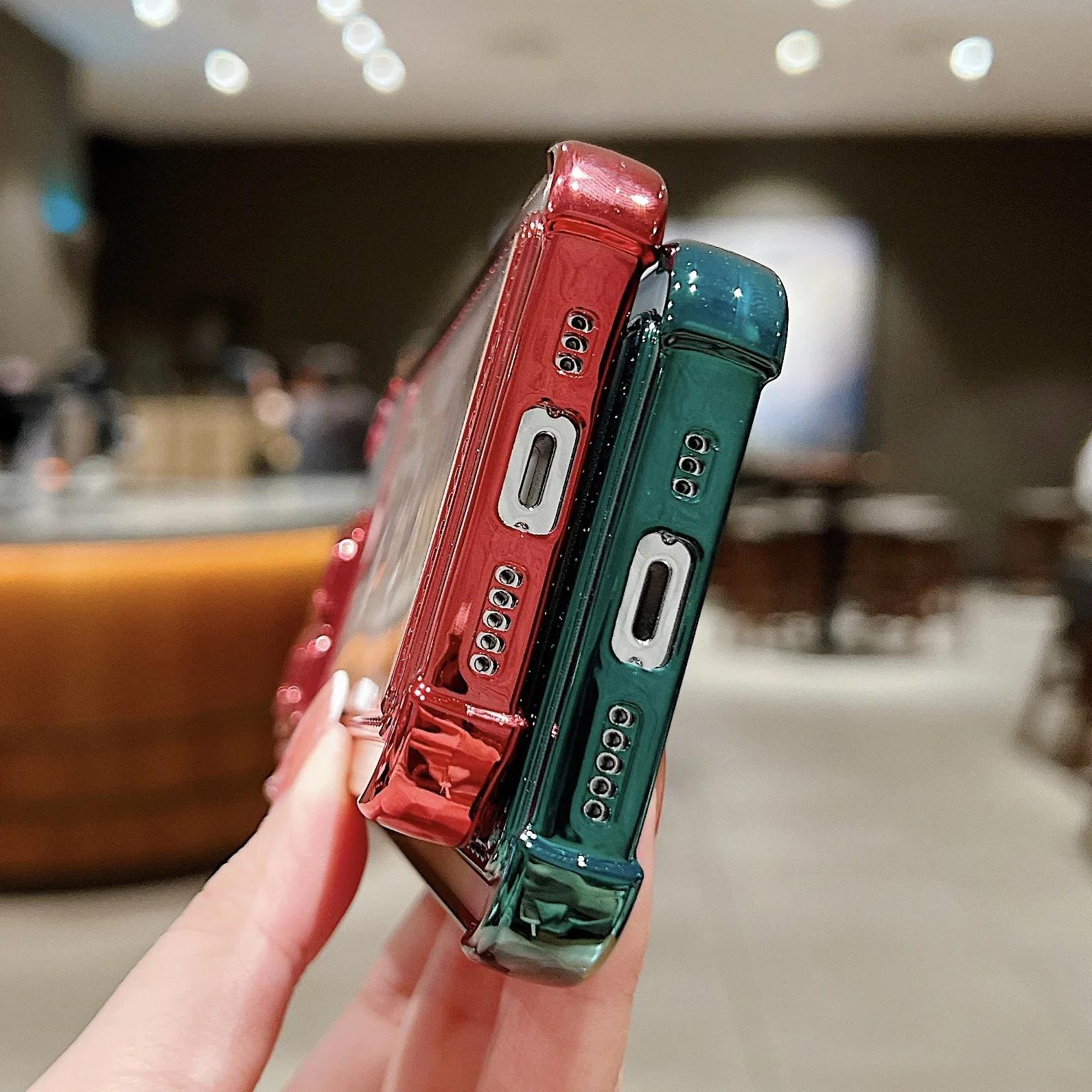 Luxury Plating Transparent Wallet Card Holder Phone Case For iPhone 15 14 13 12 11 Pro Max Plus Card Slot Shockproof Soft Cover