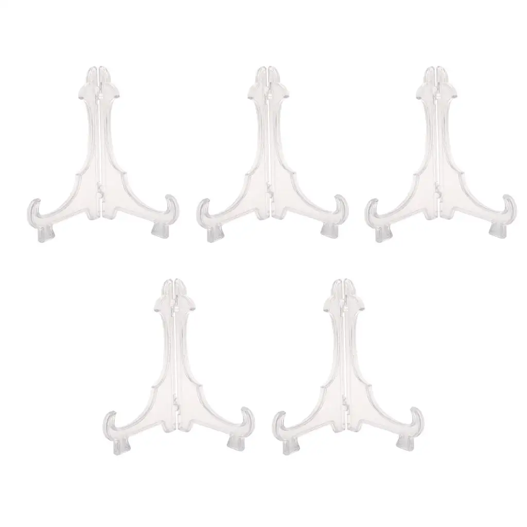 Folding Display Stand Plastic Easel Holder Shelf Decor Table Accessory Display Stand for Room Decoration