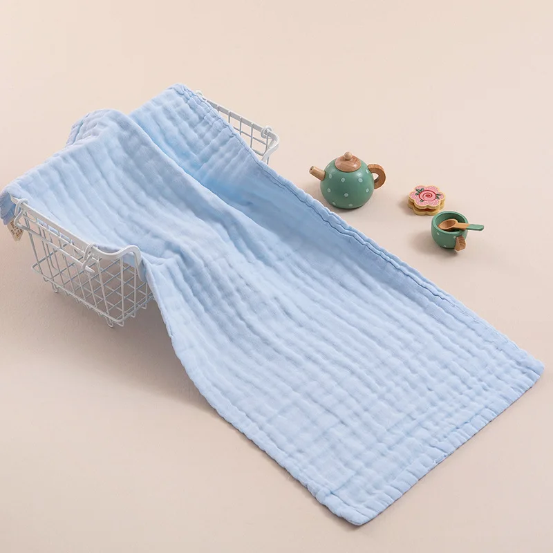 Six-Layer Gauze Towel for Adults, Combed Cotton Face Towel, Baby Belly Protection Towel, High-Density Plain Gauze Bath Towel