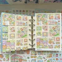 1/8PCS Korean Cute Bear Stickers Cute Small Pattern Cartoon Animal Stickers Journal Notebook Diary Diy Decorative Stickers 4