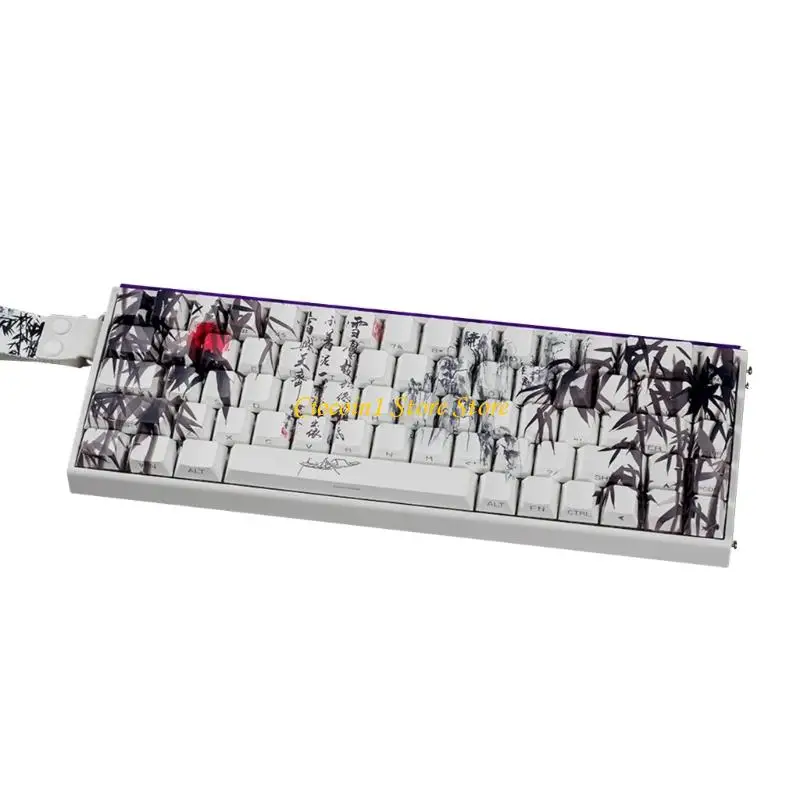 A3PC 60 ٪ 68 ٪ ANSI ISOS Layout PBT Keycaps Original Profile with Bamboos Forest Artor For 61/64/68 Mechanical Boards #2