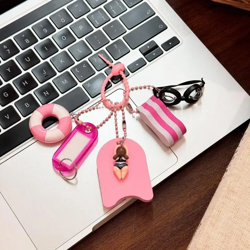 Sportlicher Schlüsselanhänger, niedlicher Schwimmring-Anhänger für Mädchen und Jungen, Rucksackanhänger, Taschenanhänger, Autoschlüsselanhänger, schickes Accessoire, Geschenk. – Detail 4