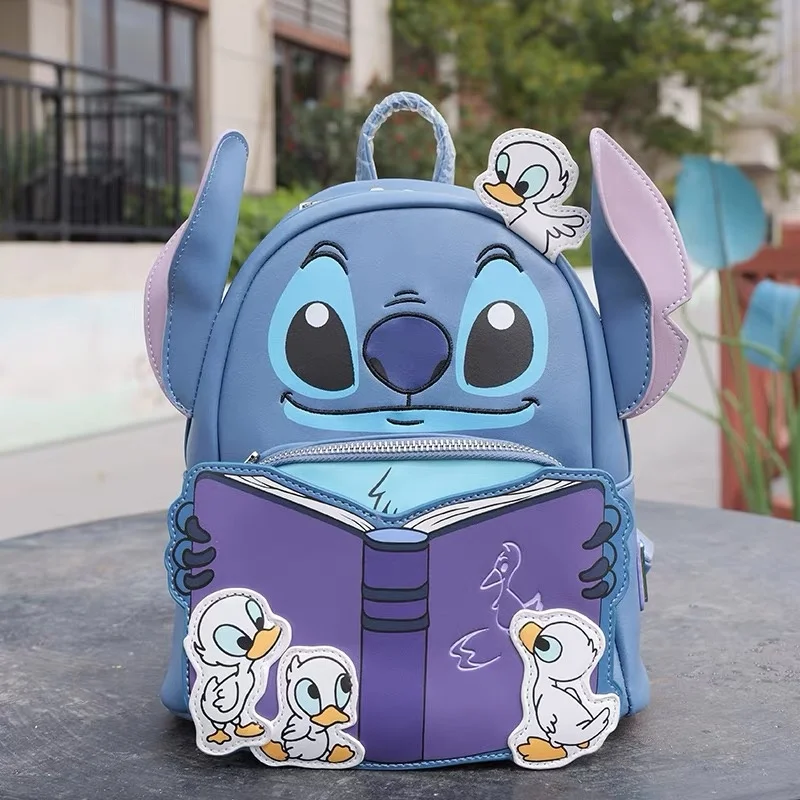 

Disney Loungefly Princess Stitch Donald Duck Pixar Up Wall-E Double Strap Shoulder Bag Purse School Backpack Kids Birthday Gifts