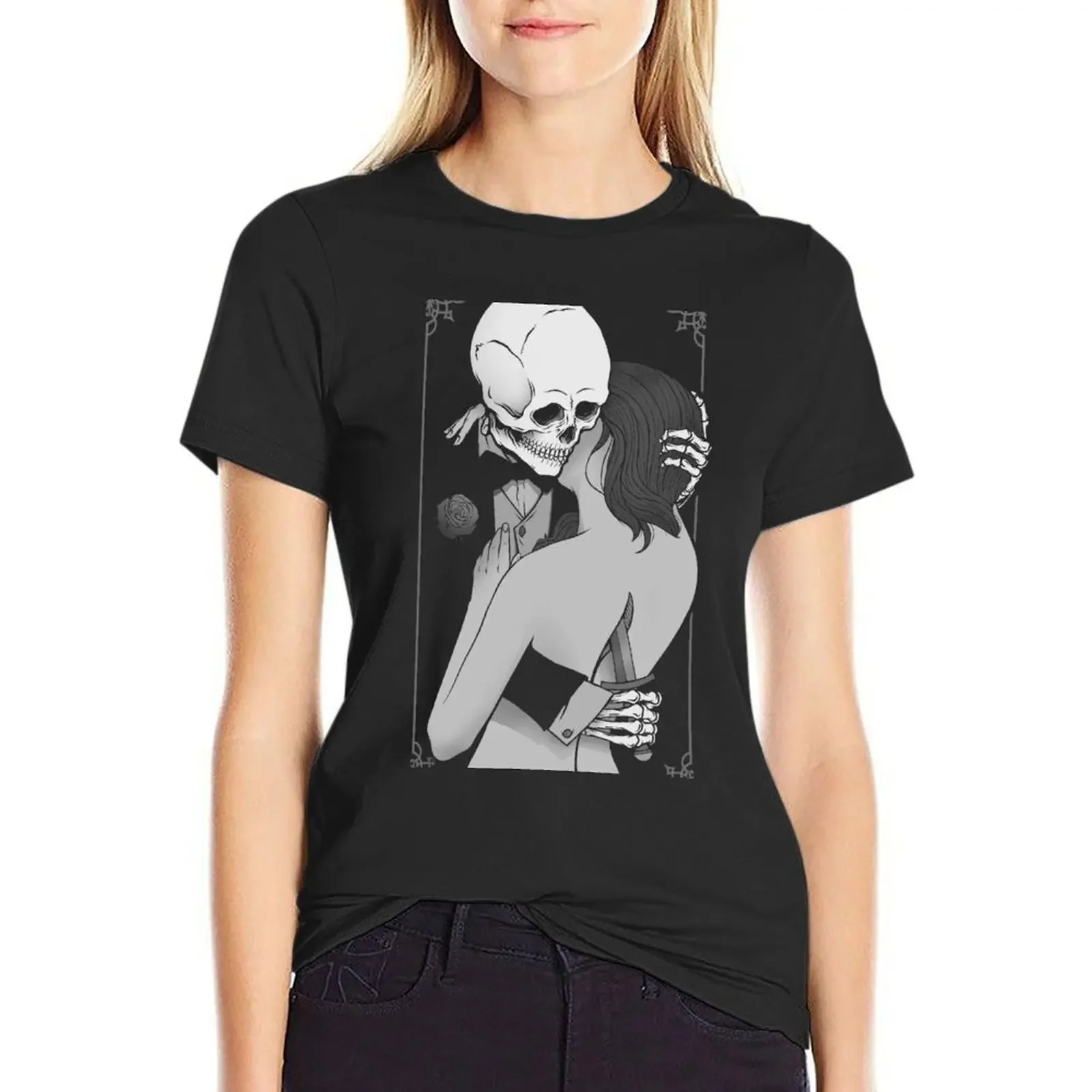 

Love and Death T-Shirt tees summer top Female clothing Woman fashion