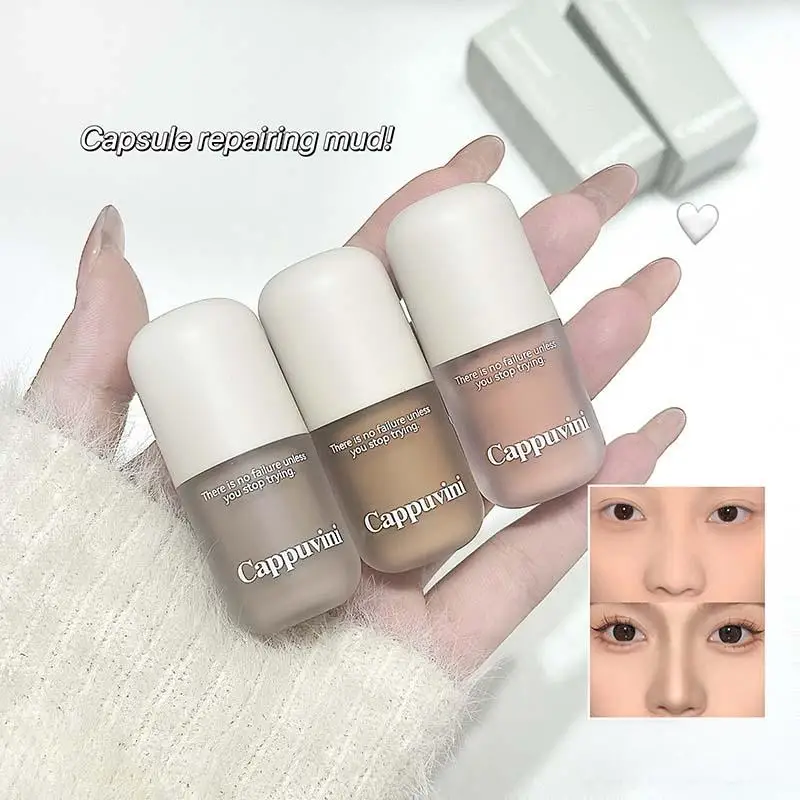 Cappuvini cápsula niebla monocromática contorno líquido Natural mate para crear un contorno Facial de nariz tridimensional cosméticos de barro