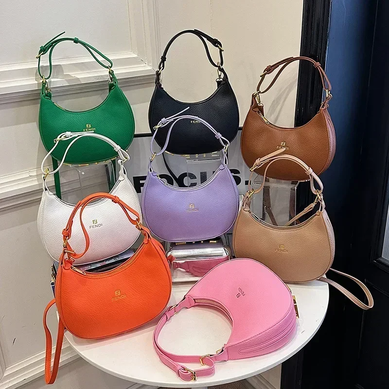 

French Handbag Women's Bag 2025 Semi-circular Crescent Single Shoulder Armpit Bag Fashionable Commuting Niche Crossbody Handbag
