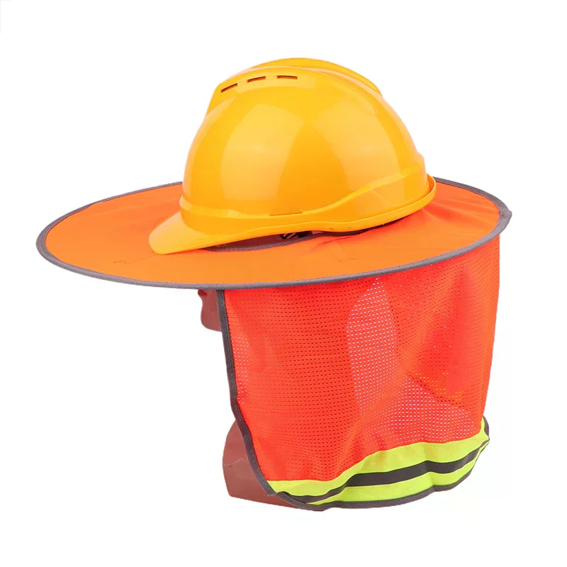 Arbeitersicherheitskappe mit Nackenschutz, reflektierende Schutzhelmkrempe, Sommer-Sonnenschutz-Helmüberzug.