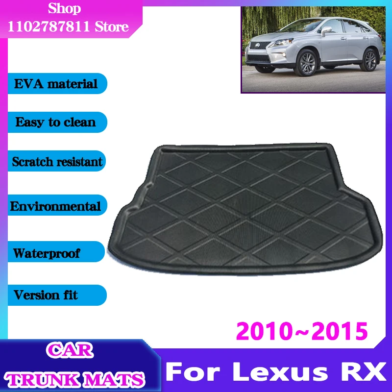 Car Rear Trunk Floor Mats for Lexus RX RX350 RX270 RX300 RX450H 2010~2015 Accessories Waterproof Easy clean Protect Storage Pad