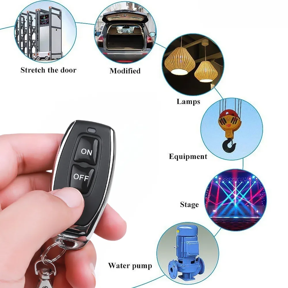 KEBIDU DC 12V 433Mhz RF Drahtlose Fernbedienung Schalter Relais 1CH 10A Empfänger Modul Für LED Licht Tür elektromagnetische Schloss DIY