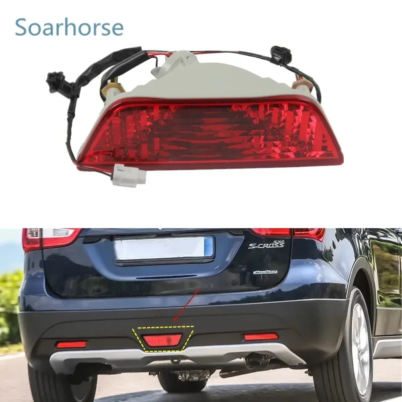 Tylny zderzak Soarhorse Światło przeciwmgielne Światło odblaskowe hamulca Do Suzuki SX4 S-Cross Swift Sports 2013 2014 2016 2017 2018